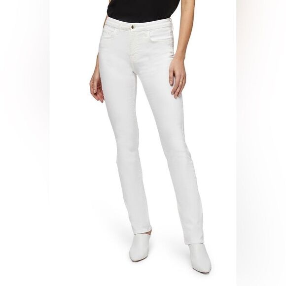 7 For All Mankind White Slim Straight Leg Jeans - Picture 1 of 10